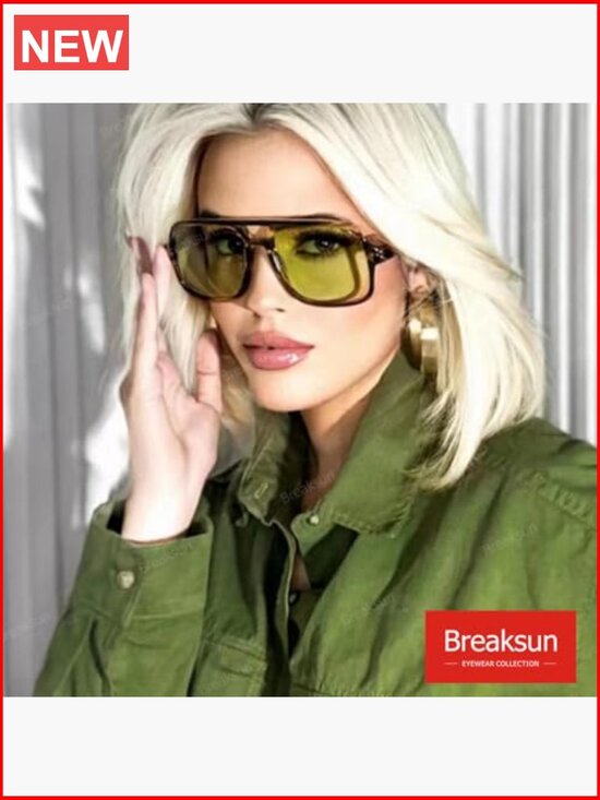 Retro Aviator Sunglasses Women Men Trendy Classic 70s Square Vintage Shades main image 5